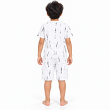 Kidsura Boys' 2-Piece Printed Cargo Shorts & T-Shirt Set | Urban Streetwear Co-Ord Outfit