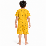 Kidsura Boys' 2-Piece Printed Cargo Shorts & T-Shirt Set | Urban Streetwear Co-Ord Outfit