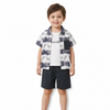 Kidsura Boys 3-Piece Summer Set: Button Shirt, Graphic Tee & Shorts