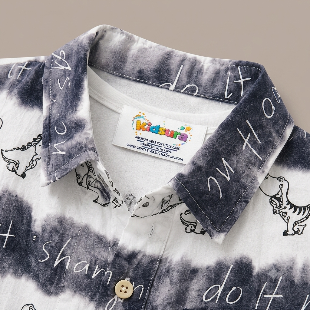 Kidsura Boys 3-Piece Summer Set: Button Shirt, Graphic Tee & Shorts