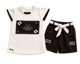 Kidsura Girls Textured Waffle Knit Co-ord Set