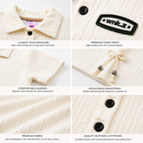 Kidusra Girls Textured Polo Top & Cargo Shorts Set