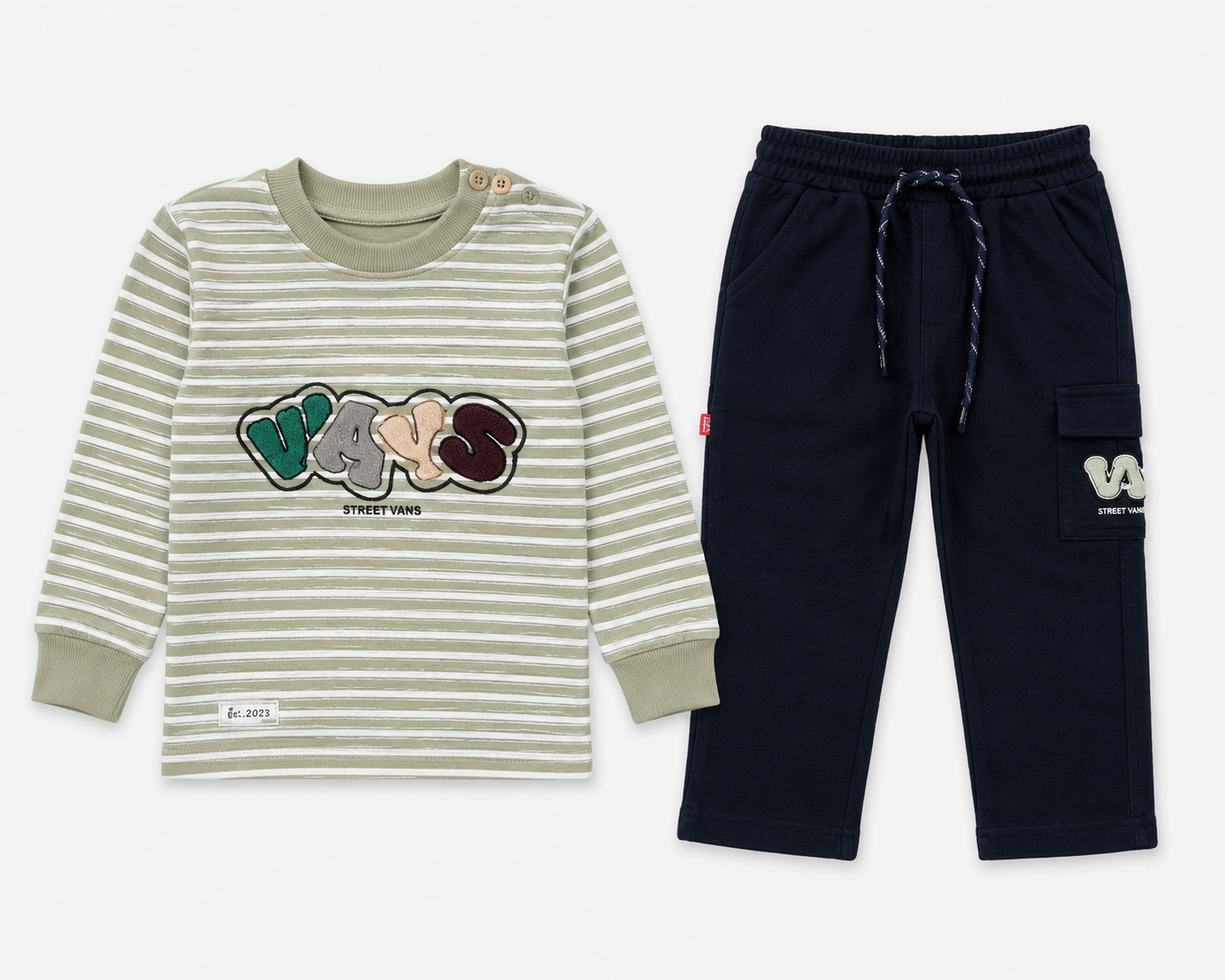 Kidsura Boys Varsity Stripe Co-ord Set