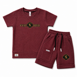 Kidsura Boys Regal Crest Textured Co-ord Set