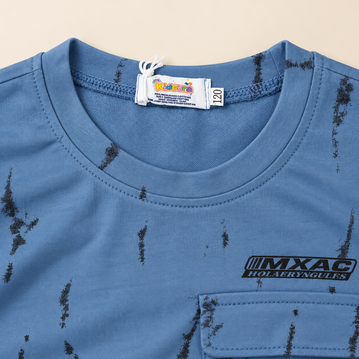 Kidsura Boys' 2-Piece Printed Cargo Shorts & T-Shirt Set | Urban Streetwear Co-Ord Outfit