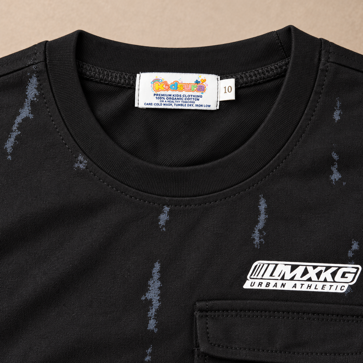 Kidsura Boys' 2-Piece Printed Cargo Shorts & T-Shirt Set | Urban Streetwear Co-Ord Outfit