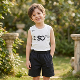 Kidsura Boys 3-Piece Urban Haze Outfit: Shirt, Tee & Shorts
