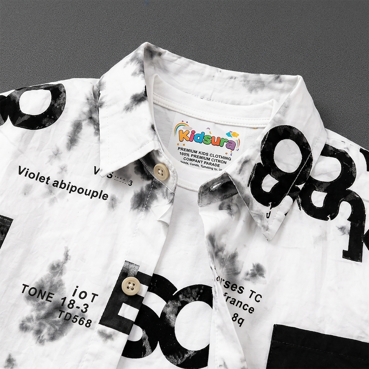 Kidsura Boys 3-Piece Urban Haze Outfit: Shirt, Tee & Shorts