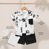 Kidsura Boys 3-Piece Urban Haze Outfit: Shirt, Tee & Shorts