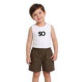 Kidsura Boys 3-Piece Urban Haze Outfit: Shirt, Tee & Shorts