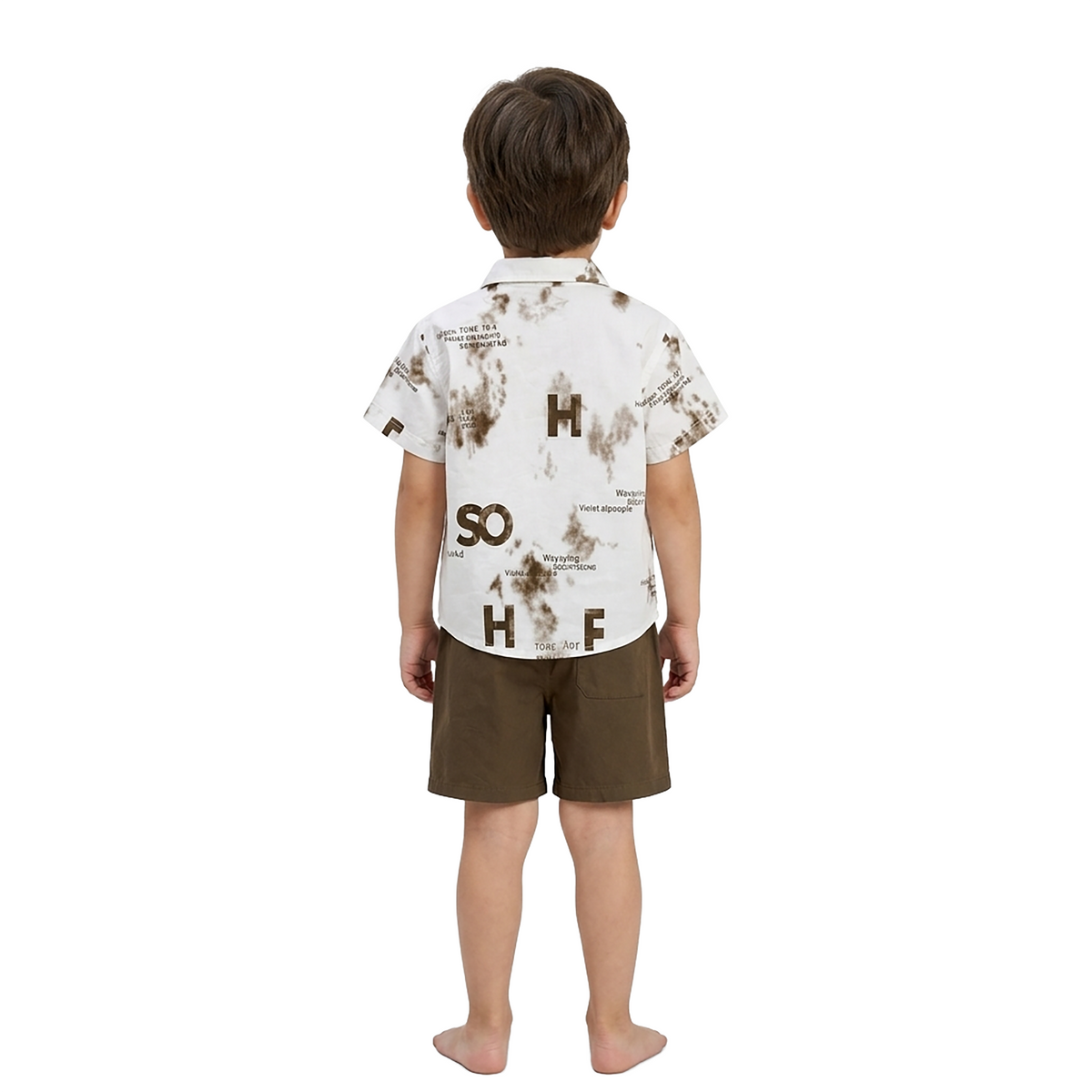 Kidsura Boys 3-Piece Urban Haze Outfit: Shirt, Tee & Shorts