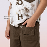 Kidsura Boys 3-Piece Urban Haze Outfit: Shirt, Tee & Shorts