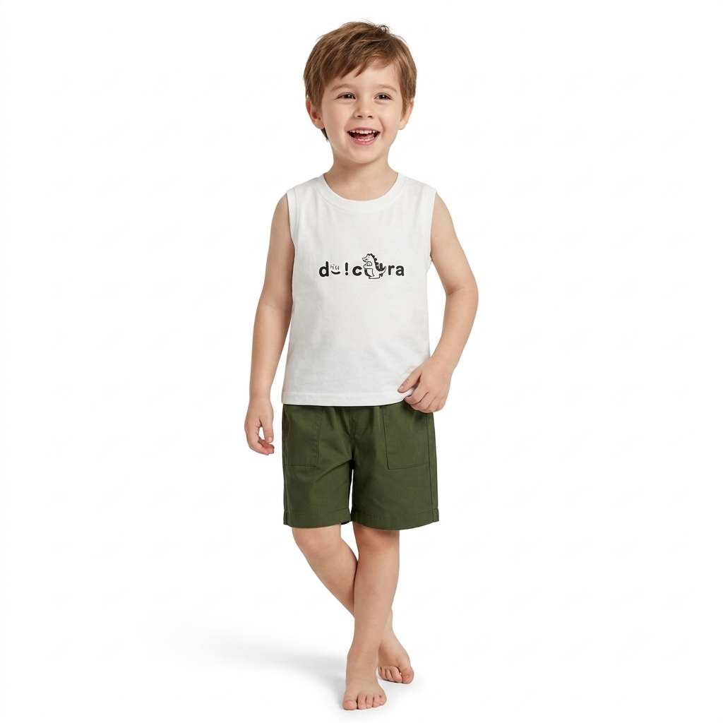 Kidsura Boys 3-Piece Summer Set: Button Shirt, Graphic Tee & Shorts