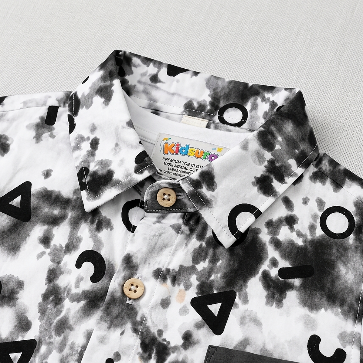Kidsura Boys 3-Piece Outfit Set: Button Shirt, Graphic Tee & Shorts