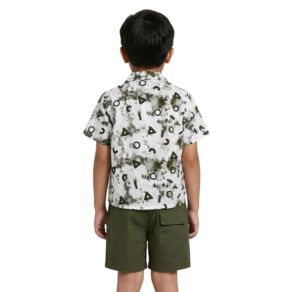 Kidsura Boys 3-Piece Outfit Set: Button Shirt, Graphic Tee & Shorts