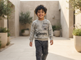 Kidsura Boys "Leisure" Tie-Dye Sweatshirt & Washed Denim Set (2-Piece)