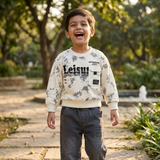 Kidsura Boys "Leisure" Tie-Dye Sweatshirt & Washed Denim Set (2-Piece)