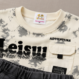 Kidsura Boys "Leisure" Tie-Dye Sweatshirt & Washed Denim Set (2-Piece)