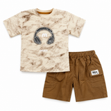 Kidsura Boys Marble Music Graphic Cotton Co-Ord Set
