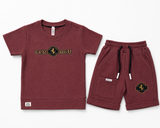 Kidsura Boys Regal Crest Textured Co-ord Set