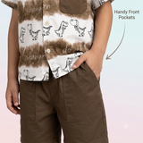 Kidsura Boys 3-Piece Summer Set: Button Shirt, Graphic Tee & Shorts