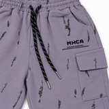 Kidsura Boys' 2-Piece Printed Cargo Shorts & T-Shirt Set | Urban Streetwear Co-Ord Outfit