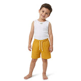 Kidsura Kids 3-Piece Cotton Muslin Short Sleeve Shirt Tank Top & Shorts Set