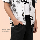 Kidsura Boys 3-Piece Urban Haze Outfit: Shirt, Tee & Shorts