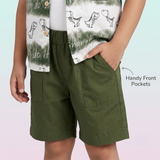 Kidsura Boys 3-Piece Summer Set: Button Shirt, Graphic Tee & Shorts