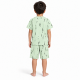 Kidsura Boys' 2-Piece Printed Cargo Shorts & T-Shirt Set | Urban Streetwear Co-Ord Outfit