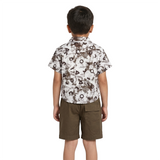 Kidsura Boys 3-Piece Outfit Set: Button Shirt, Graphic Tee & Shorts
