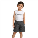 Kidsura Boys 3-Piece Outfit Set: Button Shirt, Graphic Tee & Shorts