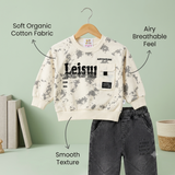 Kidsura Boys "Leisure" Tie-Dye Sweatshirt & Washed Denim Set (2-Piece)