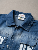 Kidsura Boys Denim Co-Ord Set with T-Shirt & Cargo Shorts – 3-Piece Outfit